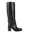 Bottega Veneta Leather High Shaft Block Heel Boots In Black