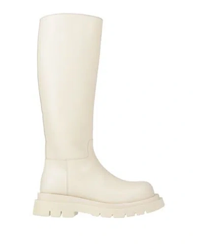 Bottega Veneta Woman Boot Cream Size 10 Calfskin In White
