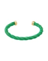 Bottega Veneta Twist Cuff Bracelet In Green