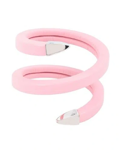 Bottega Veneta Woman Bracelet Light Pink Size - 925/1000 Silver