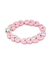 Bottega Veneta Woman Bracelet Pink Size M Metal In Pink