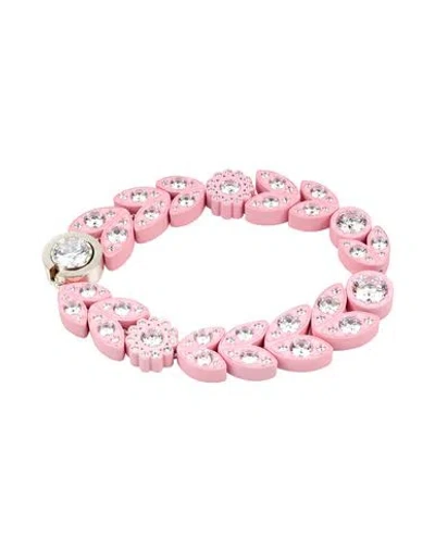Bottega Veneta Woman Bracelet Pink Size M Metal In Pink