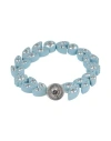 Bottega Veneta Woman Bracelet Sky Blue Size S Metal