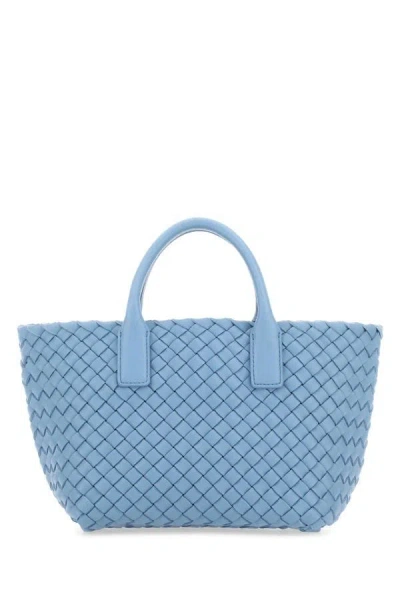 Bottega Veneta Cerulean Blue Leather Mini Cabat Handbag