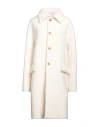 Bottega Veneta Fluffy-texture Single-breasted Wool-blend Coat In White