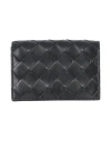 Bottega Veneta Women's Woven Business Card Case In Black