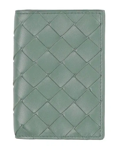 Bottega Veneta Woman Coin Purse Sage Green Size - Leather In Sage Green