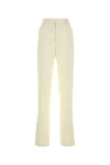 Bottega Veneta Linen Wide-leg Pants For Modern Women In Yellow
