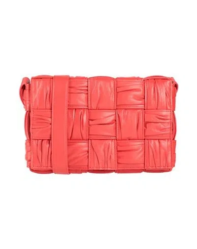 Bottega Veneta Woman Cross-body Bag Coral Size - Leather In Red