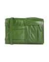 Bottega Veneta Woman Cross-body Bag Military Green Size - Leather In Green