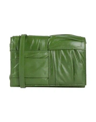 Bottega Veneta Woman Cross-body Bag Military Green Size - Leather