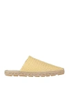 Bottega Veneta Nappa Leather Intreccio Woven Espadrilles In Yellow