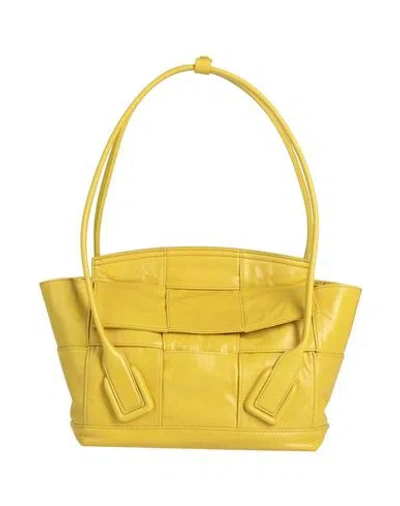 Bottega Veneta Woman Handbag Mustard Size - Leather In Yellow