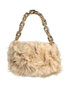 Bottega Veneta Woman Handbag Sand Size - Shearling In Brown