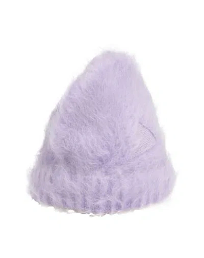 Bottega Veneta Woman Hat Light Purple Size L Wool, Mohair Wool, Polyamide, Elastane