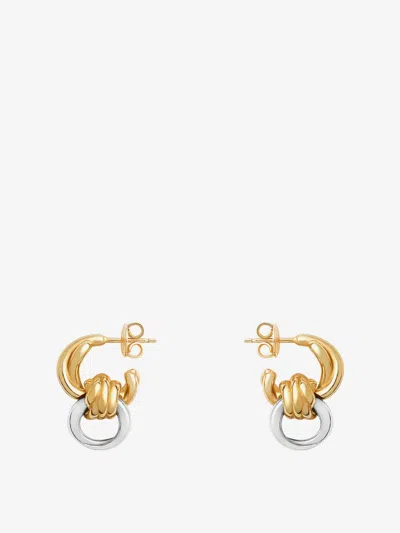 Bottega Veneta Woman Knot Woman Silver Earrings In Gold