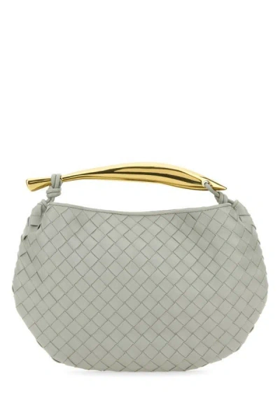 Bottega Veneta Agate Grey-gold Sardine Intrecciato-weave Leather Top-handle Bag