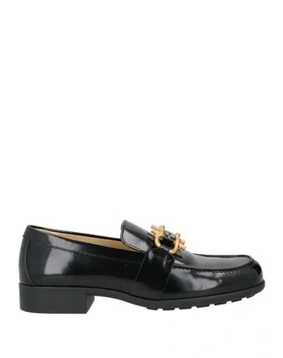 Bottega Veneta Woman Loafers Black Size 10 Leather