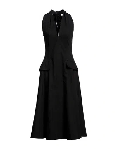 Bottega Veneta Woman Midi Dress Black Size 6 Cotton
