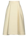 Bottega Veneta Compact-knit Wool Midi Skirt In Yellow
