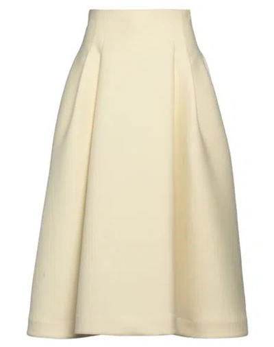 Bottega Veneta Compact-knit Wool Midi Skirt In Yellow