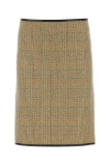 Bottega Veneta Prince Of Wales Wool Skirt In Multicolor