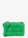 BOTTEGA VENETA BOTTEGA VENETA WOMAN PADDED CASSETTE WOMAN GREEN SHOULDER BAGS