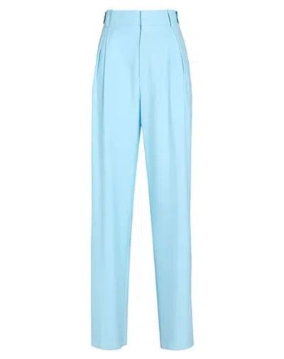 Bottega Veneta Pastel Light-blue Wool Wide-leg Pant In 8955