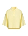 Bottega Veneta Woman Polo Shirt Yellow Size L Cotton