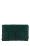 Bottega Veneta Cassette Zip Around Wallet In Green
