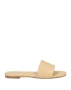 Bottega Veneta Sand Nappa Leather Slippers In Beige