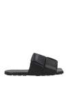 Bottega Veneta Patch Flat Mules In Padded Intreccio Leather In Black