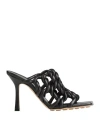 Bottega Veneta Twisted-straps Leather Mules In Black