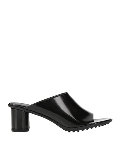 Bottega Veneta Atomic Leather Cylinder-heel Mules In Black