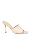 Bottega Veneta Woman Sandals Blush Size 7 Soft Leather In Pink