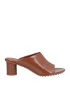 Bottega Veneta Woman Sandals Brown Size 8 Leather