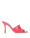 Bottega Veneta Stretch Leather Slide Sandals In Red