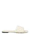 Bottega Veneta Padded Stretch Flat Sandals In White