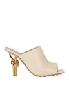 Bottega Veneta Knot Leather Mules In White