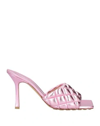 Bottega Veneta Woman Sandals Pink Size 6.5 Soft Leather