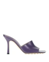 Bottega Veneta Woman Sandals Purple Size 10 Soft Leather
