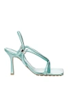Bottega Veneta Light-blue Leather Stretch Heels In Blue