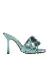 Bottega Veneta Elegant Light Blue Leather Sandals In Blue