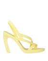 BOTTEGA VENETA BOTTEGA VENETA WOMAN SANDALS YELLOW SIZE 8 RUBBER