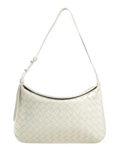Bottega Veneta Woman Shoulder Bag Off White Size - Soft Leather
