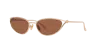 Bottega Veneta Bv1330s Linea Knot 003 Gold Brown Sunglasses In Brown