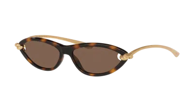Bottega Veneta Woman Sunglass Bv1390s In Brown