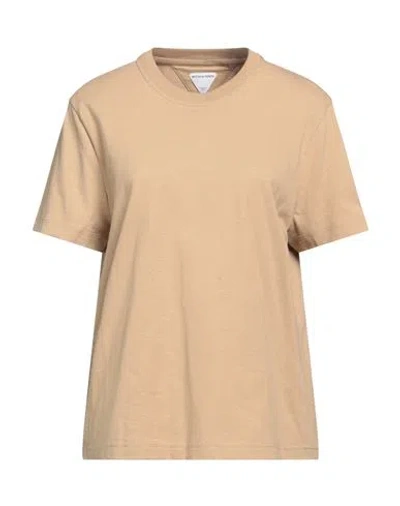 Bottega Veneta Woman T-shirt Beige Size L Cotton In Beige