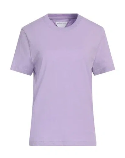 Bottega Veneta Woman T-shirt Lilac Size M Cotton, Polyester In Purple