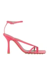 Bottega Veneta Woman Thong Sandal Fuchsia Size 6.5 Soft Leather In Pink